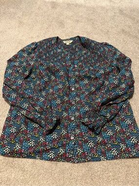 Boden Smocked Floral Blouse